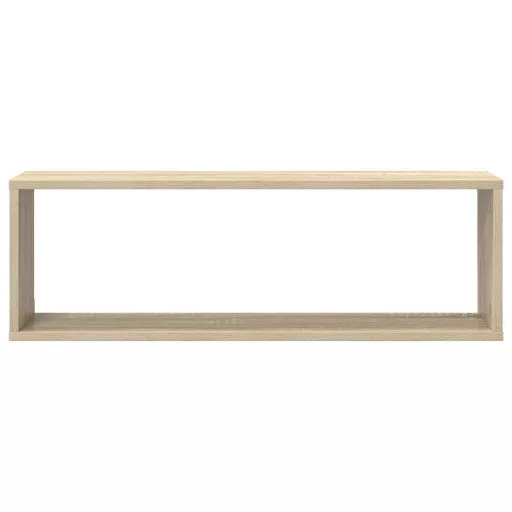 2 db sonoma tölgy színű szerelt fa fali polc 80 x 15 x 26,5 cm