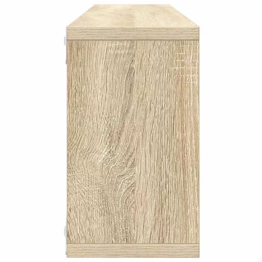 2 db sonoma tölgy színű szerelt fa fali polc 80 x 15 x 26,5 cm