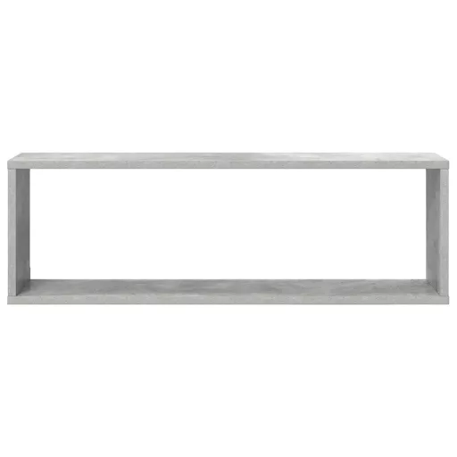 2 db betonszürke szerelt fa fali kockapolc 80 x 15 x 26,5 cm