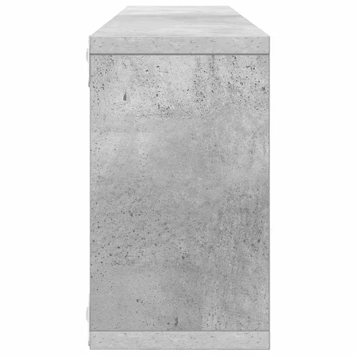 2 db betonszürke szerelt fa fali kockapolc 80 x 15 x 26,5 cm