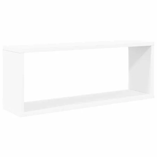 6 db fehér szerelt fa négyszögű fali polc 60 x 15 x 23 cm