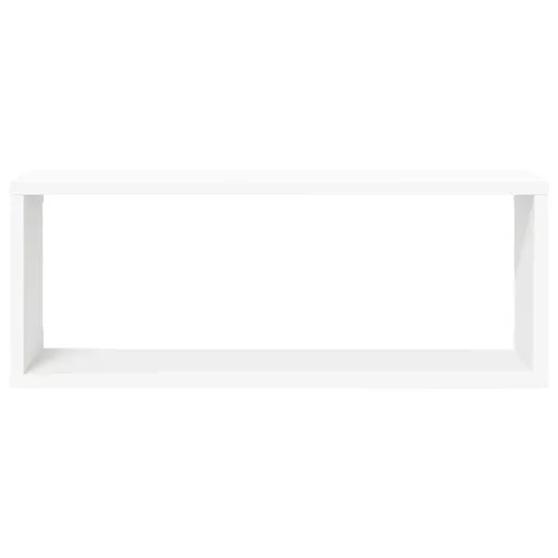 6 db fehér szerelt fa négyszögű fali polc 60 x 15 x 23 cm