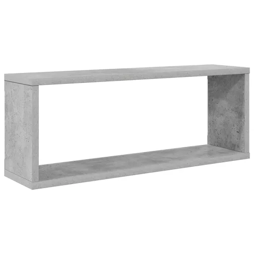 6 db betonszürke szerelt fa négyszögű fali polc 60 x 15 x 23 cm