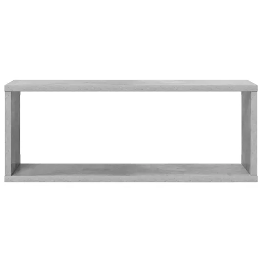 6 db betonszürke szerelt fa négyszögű fali polc 60 x 15 x 23 cm