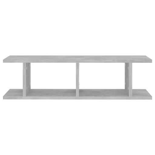 2 db betonszürke szerelt fa fali polc 75 x 18 x 20 cm