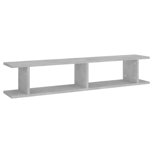 2 db betonszürke forgácslap fali polc 105 x 18 x 20 cm