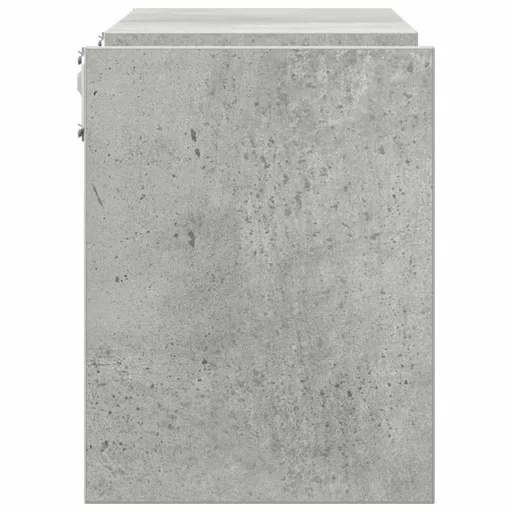 2 db betonszürke szerelt fa fali polc 100 x 15 x 20 cm