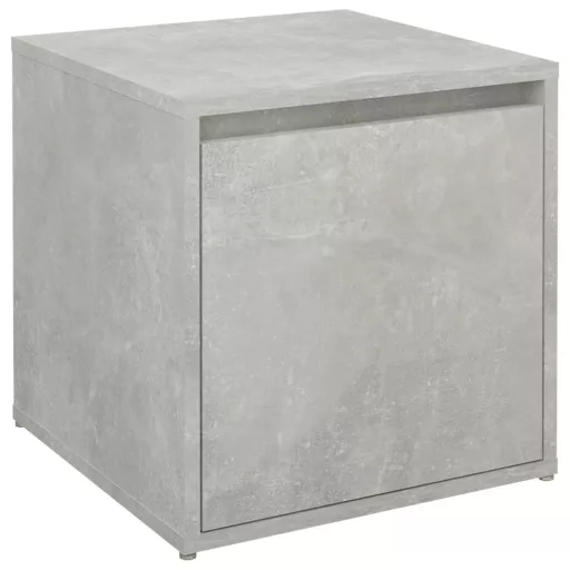 Betonszürke szerelt fa tárolódoboz 40,5 x 40 x 40 cm