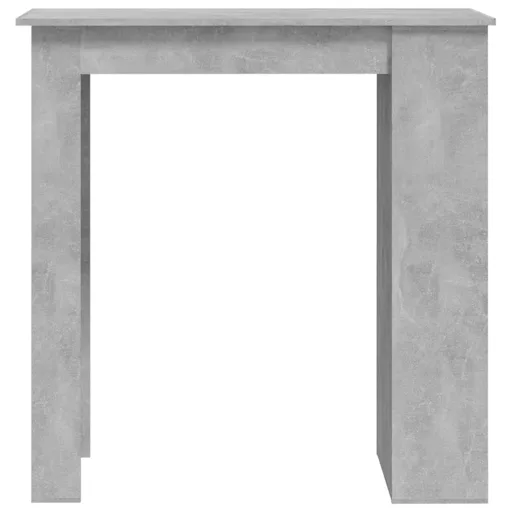 Betonszürke bárasztal tárolópolccal 102 x 50 x 103,5 cm