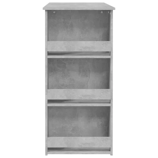 Betonszürke bárasztal tárolópolccal 102 x 50 x 103,5 cm