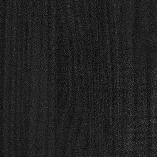 Fekete tömör fenyőfa kerti virágtartó 31 x 31 x 70 cm