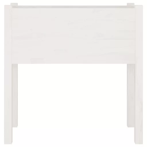 2 db fehér tömör fenyőfa kerti virágtartó 70 x 31 x 70 cm
