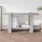 Betonszürke szerelt fa könyvszekrény 100 x 30 x 51 cm