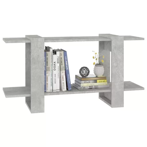 Betonszürke szerelt fa könyvszekrény 100 x 30 x 51 cm