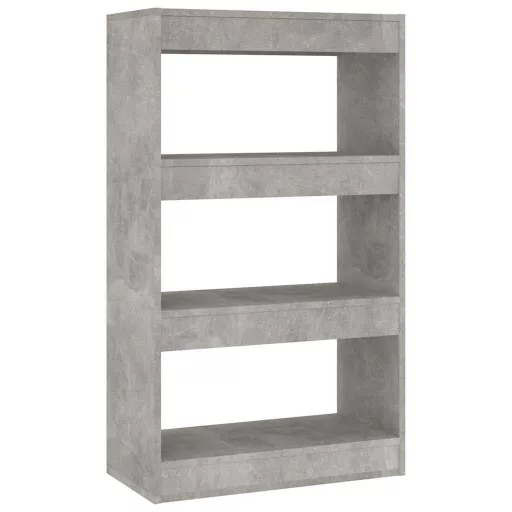 Betonszürke szerelt fa könyvszekrény/térelválasztó 60x30x103 cm