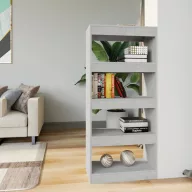   Betonszürke szerelt fa könyvszekrény/térelválasztó 60x30x135 cm