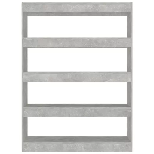 Betonszürke könyvszekrény/térelválasztó 100 x 30 x 135 cm