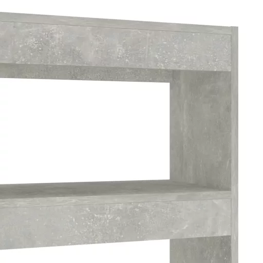 Betonszürke könyvszekrény/térelválasztó 100 x 30 x 135 cm