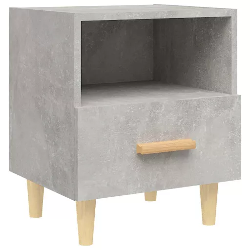 2 db betonszürke éjjeliszekrény 40x35x47 cm
