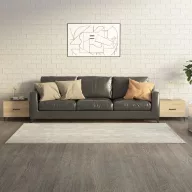   2 db sonoma tölgy színű dohányzóasztal fémlábakkal 50x50x40 cm