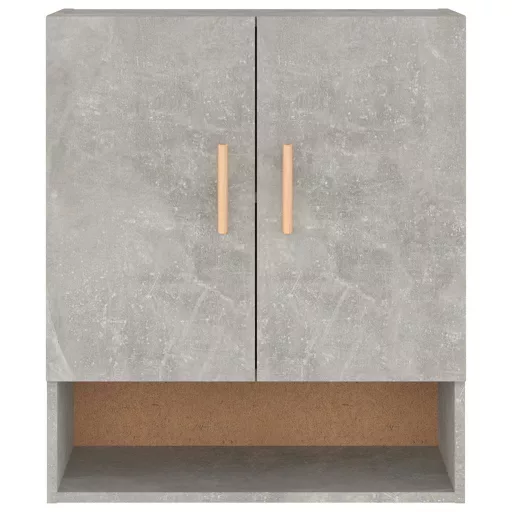 Betonszürke szerelt fa faliszekrény 60 x 31 x 70 cm