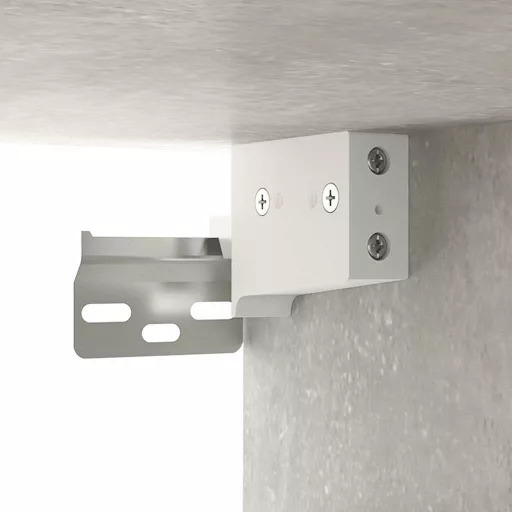 Betonszürke szerelt fa faliszekrény 60 x 31 x 70 cm