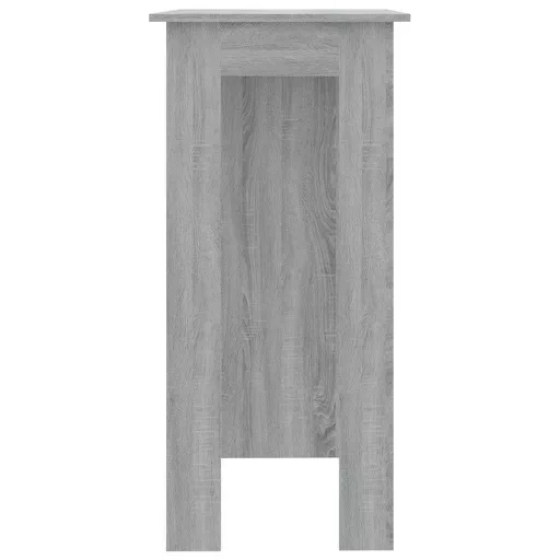 Szürke sonoma szerelt fa bárasztal polccal 102 x 50 x 103,5 cm