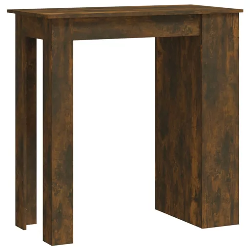 Füstös tölgy színű bárasztal tárolópolccal 102 x 50 x 103,5 cm