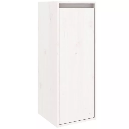 Fehér tömör fenyőfa faliszekrény 30 x 30 x 80 cm