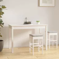 Fehér tömör fenyőfa ebédlőasztal 110 x 55 x 75 cm