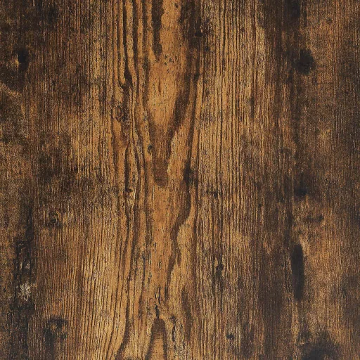 2 db füstös tölgy színű szerelt fa CD-szekrény 21x16x93,5 cm