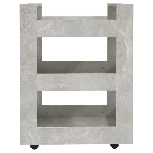 Betonszürke szerelt fa zsúrkocsi 60 x 45 x 80 cm
