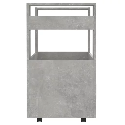 Betonszürke szerelt fa zsúrkocsi 60 x 45 x 80 cm