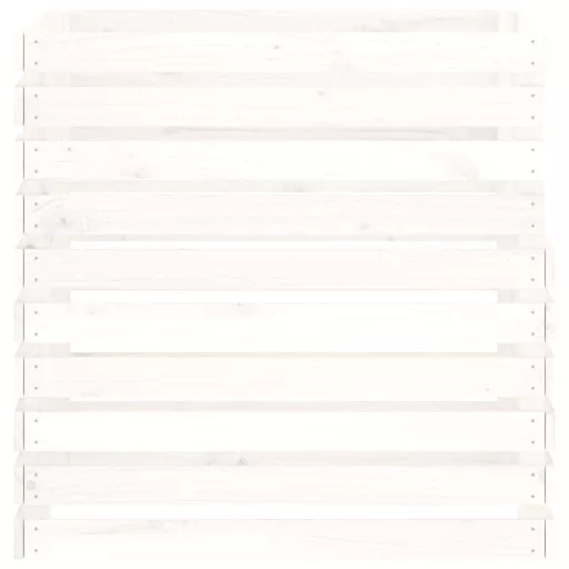 Fehér tömör fenyőfa komposztáló 80 x 80 x 78 cm