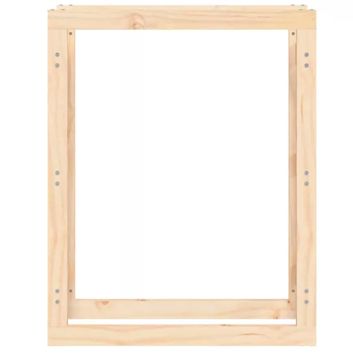 Tömör fenyőfa tűzifatartó állvány 80x25x100 cm