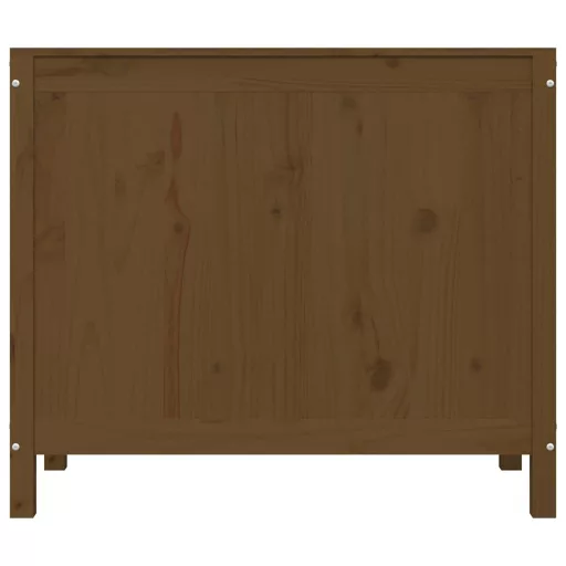 Mézbarna tömör fenyőfa szennyestartó láda 88,5 x 44 x 76 cm