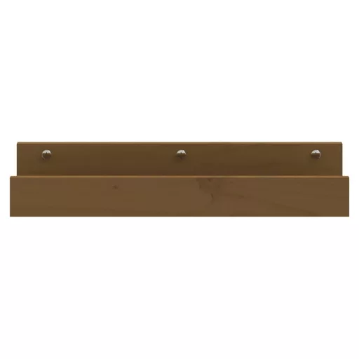 2 db mézbarna tömör fenyőfa fali polc 50 x 12 x 9 cm