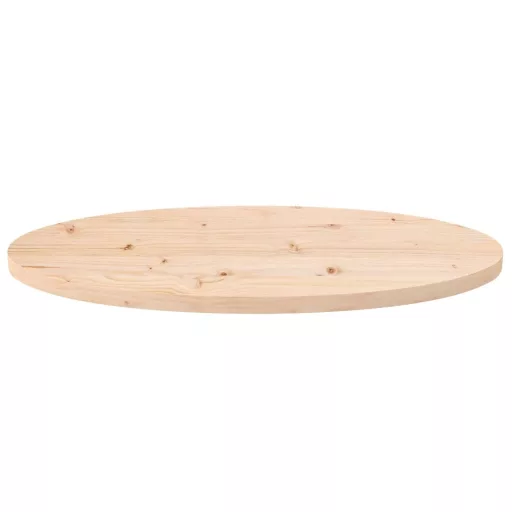 Tömör fenyőfa asztallap 70 x 35 x 2,5 cm ovális