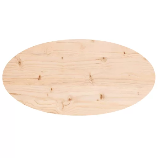 Tömör fenyőfa asztallap 70 x 35 x 2,5 cm ovális