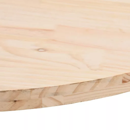 Tömör fenyőfa asztallap 70 x 35 x 2,5 cm ovális