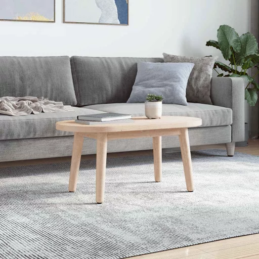 Tömör fenyőfa asztallap 60 x 30 x 2,5 cm ovális