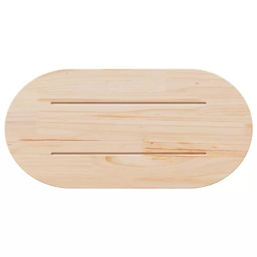 Tömör fenyőfa asztallap 60 x 30 x 2,5 cm ovális