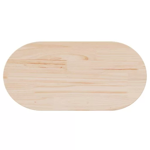 Tömör fenyőfa asztallap 60 x 30 x 2,5 cm ovális