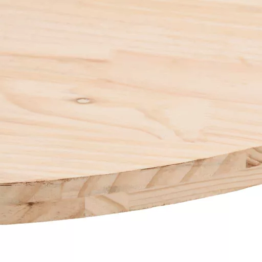 Tömör fenyőfa asztallap 60 x 30 x 2,5 cm ovális