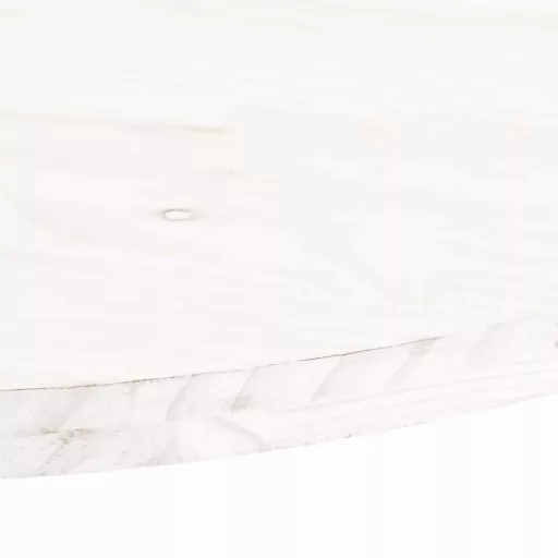 Fehér tömör fenyőfa ovális asztallap 90x45x2,5 cm