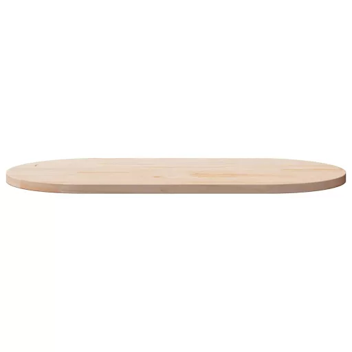 Tömör fenyőfa asztallap 110 x 55 x 2,5 cm ovális