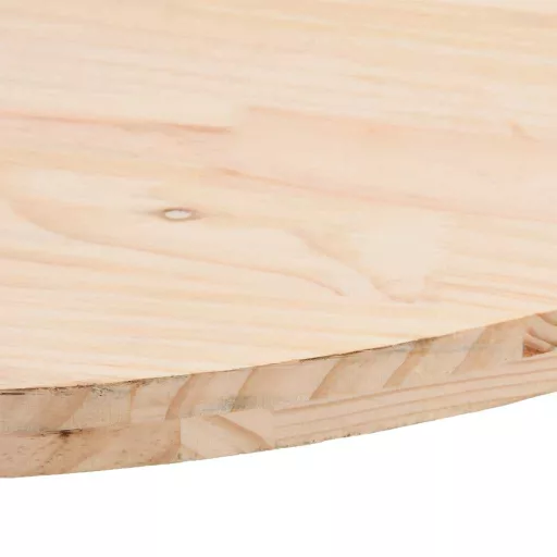 Tömör fenyőfa asztallap 110 x 55 x 2,5 cm ovális