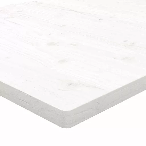 Fehér tömör fenyőfa ovális asztallap 60x60x2,5 cm
