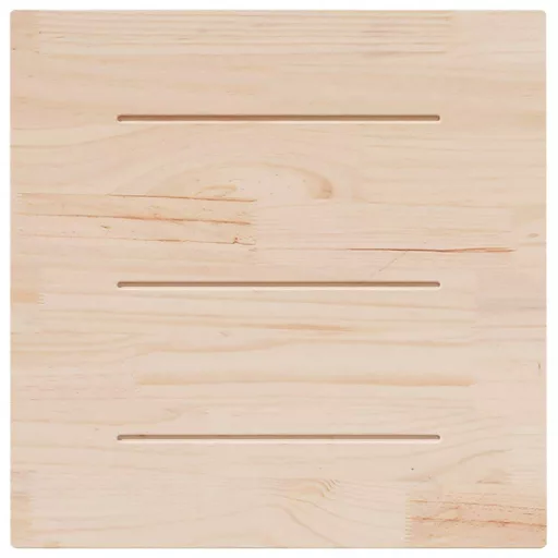Tömör fenyőfa asztallap 80x80x2,5 cm, négyzet alakú