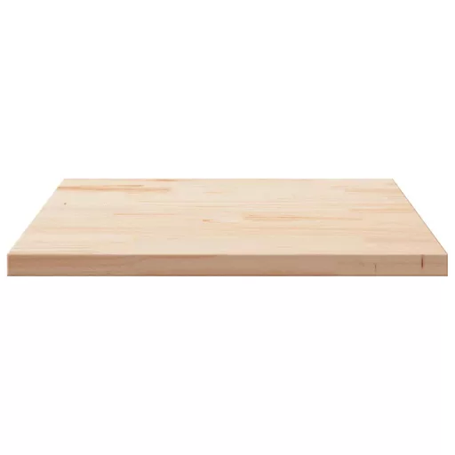 Tömör fenyőfa négyszögű asztallap 90 x 90 x 2,5 cm